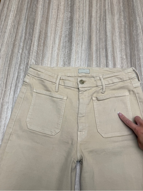 MOTHER The Patch Pocket Undercover Sneak Jeans Size 31 Women’s in Khaki - Picture 16 of 16